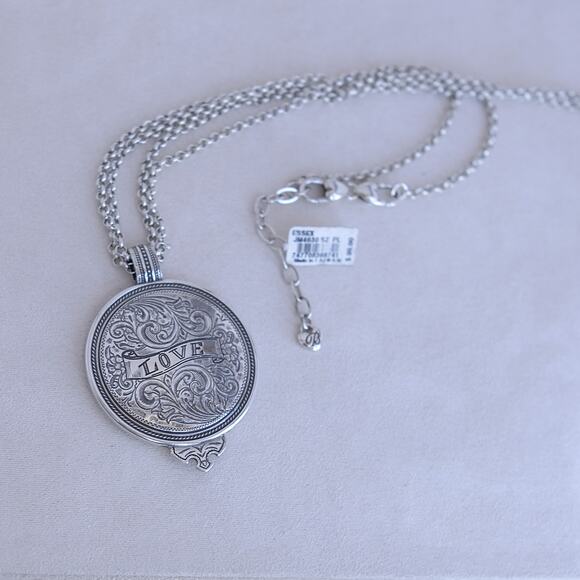 Brighton Essex JM4630 Convertible Medallion Pendant Necklace Silver Plated NWT - Picture 5 of 7